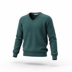 Old Navy Men's Deep Teal V-Neck Sweater